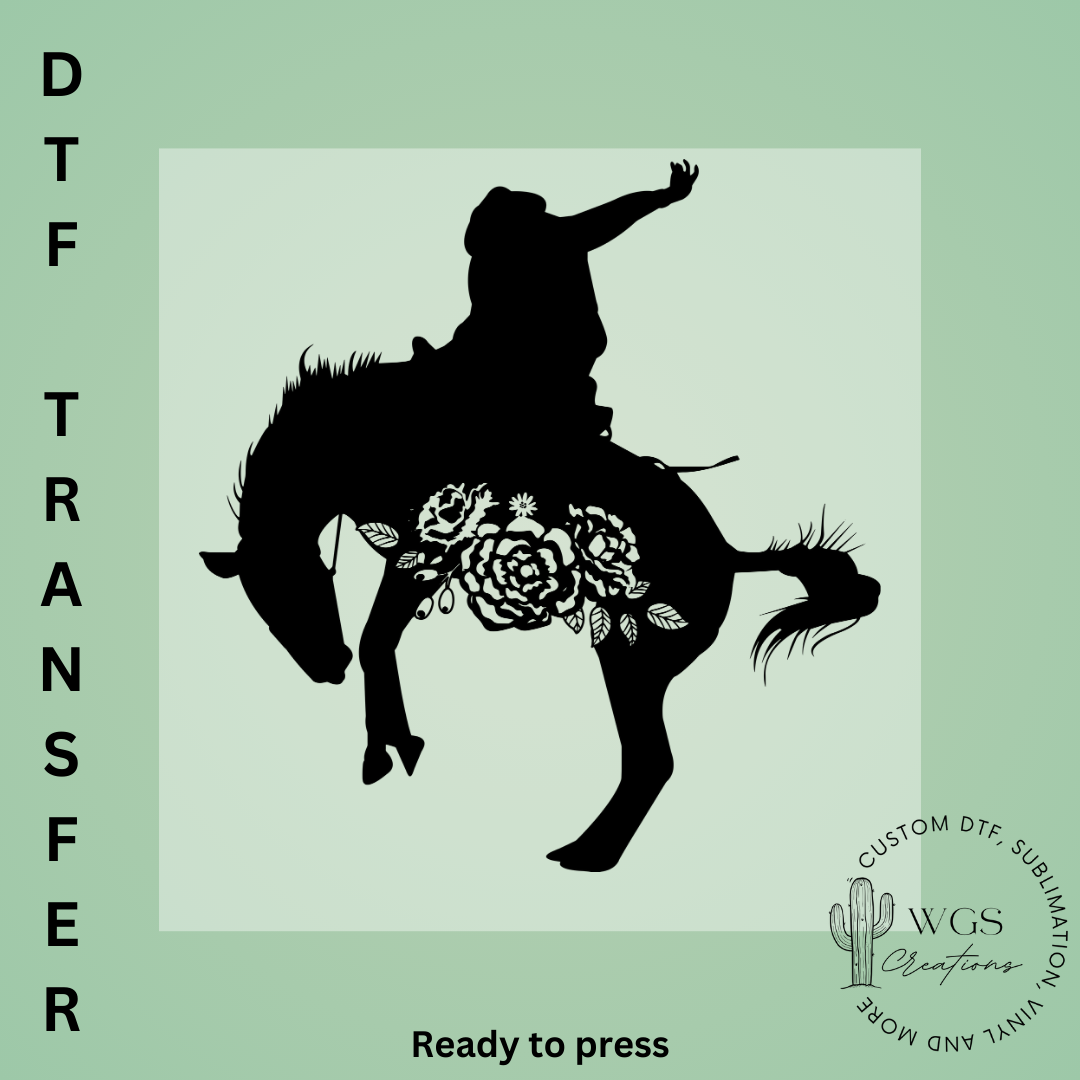 Floral Bronc DTF Transfer