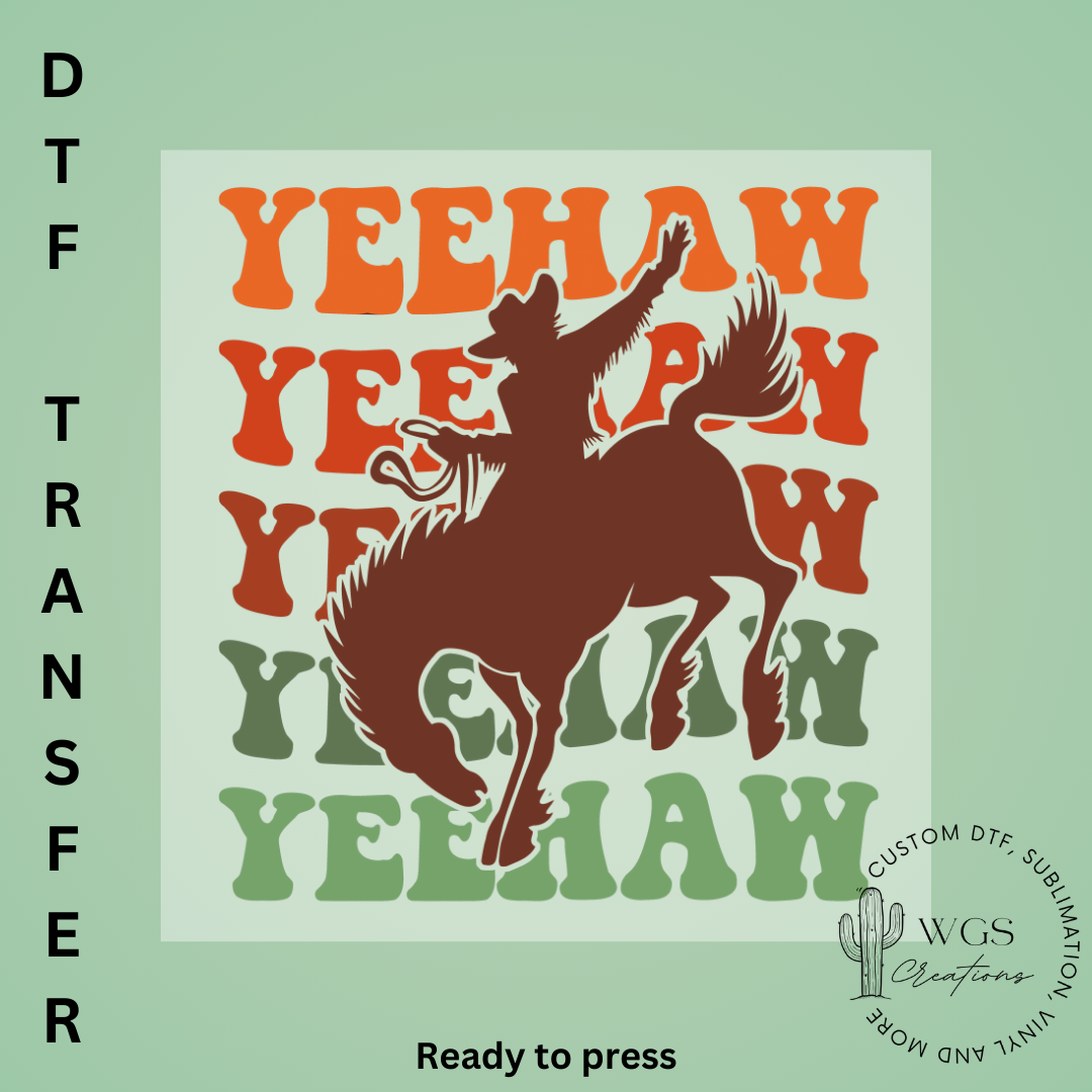 Yeehaw Bronc DTF Transfer