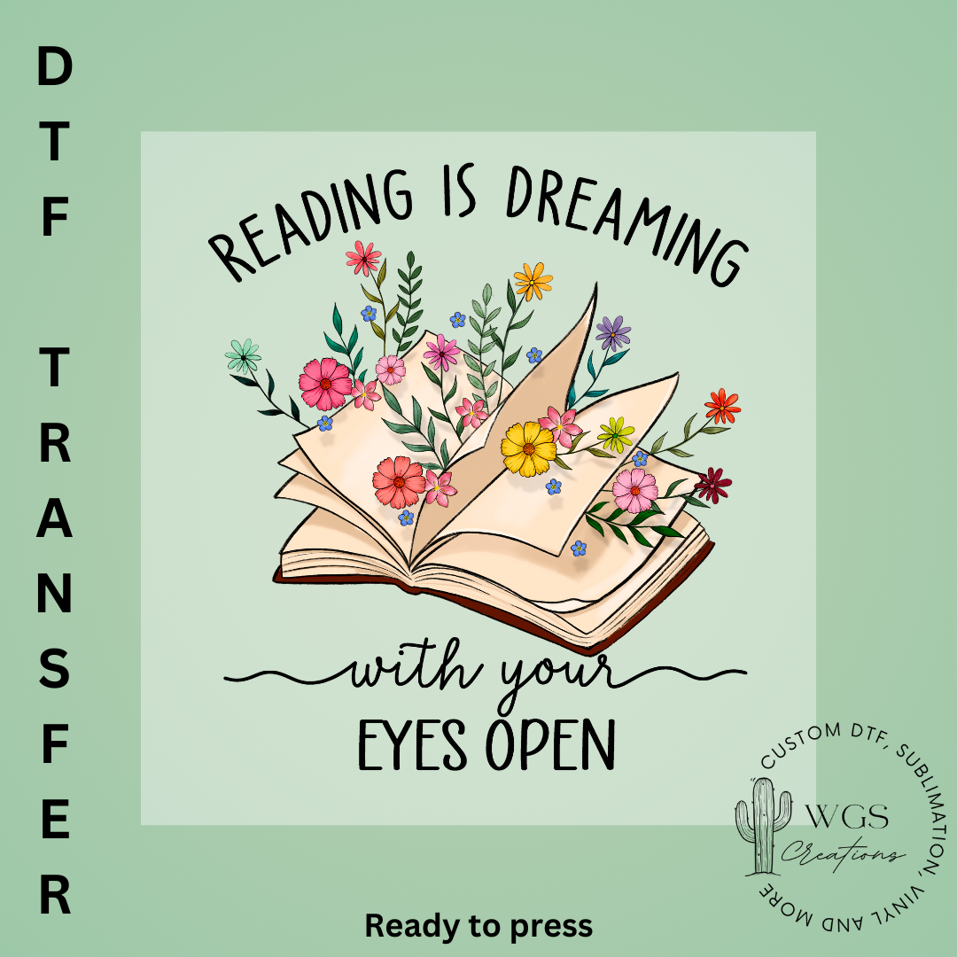 Reading is Dreaming DTF Transfer