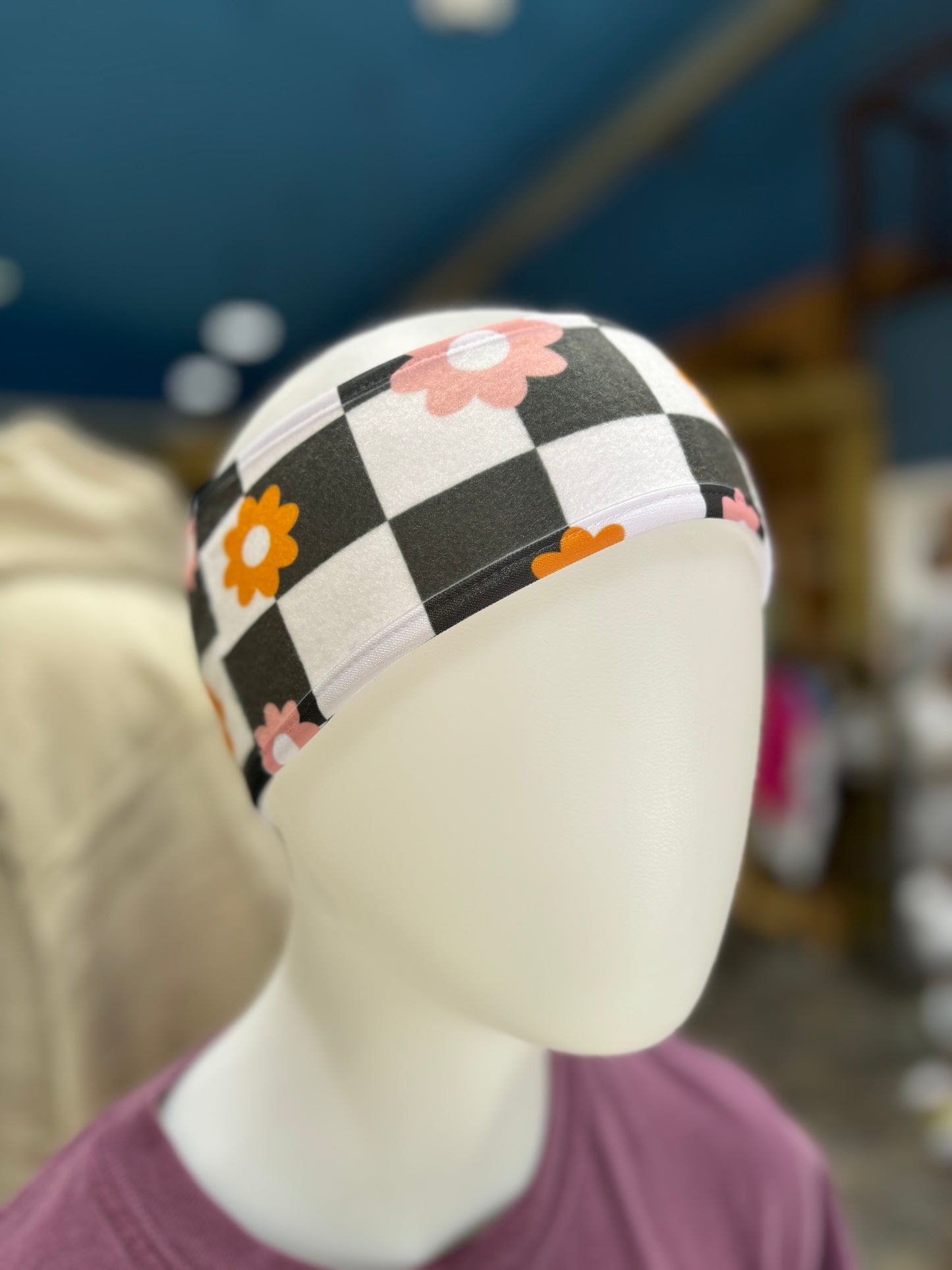 Floral Checkered Earband