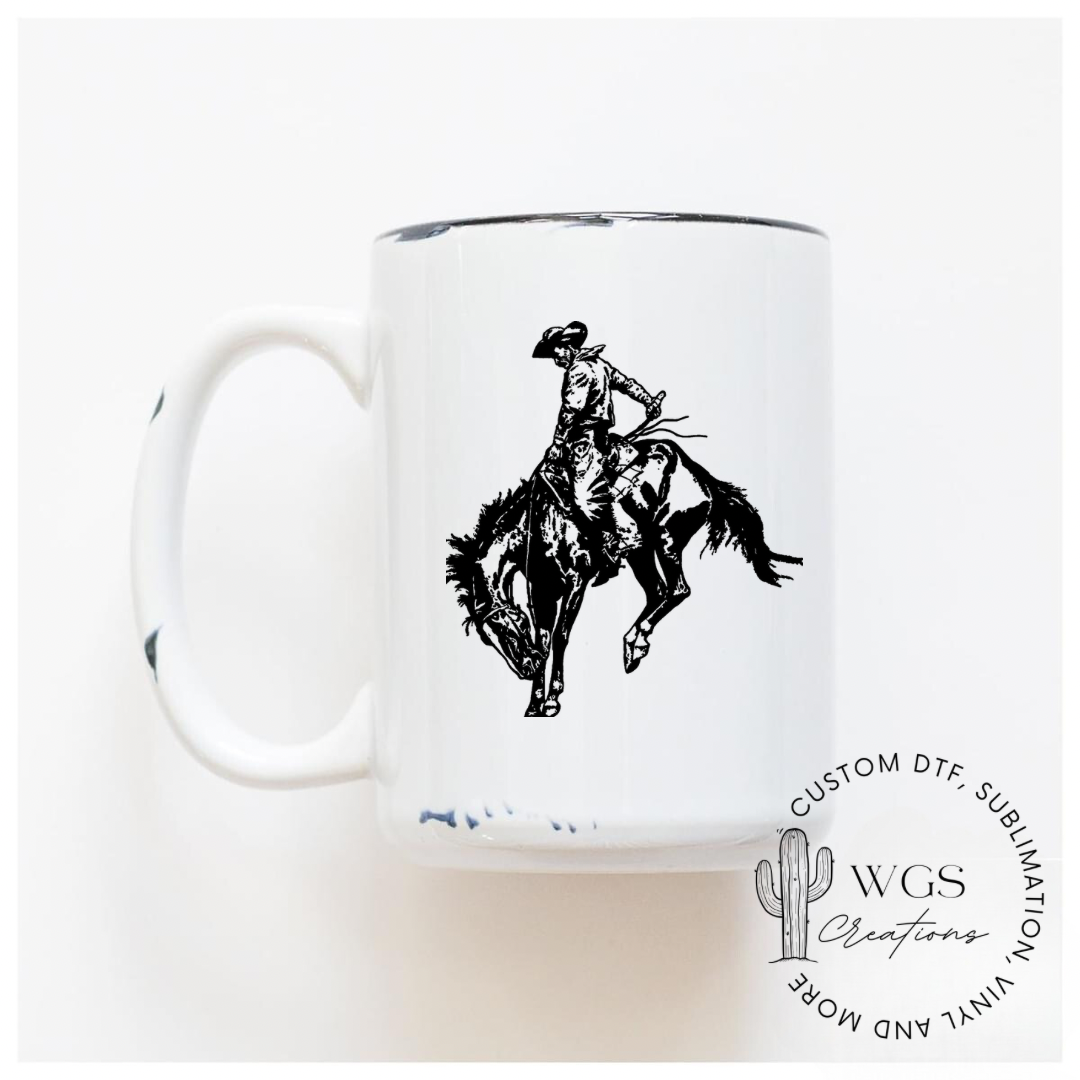 Vintage Bronc Rustic Mug