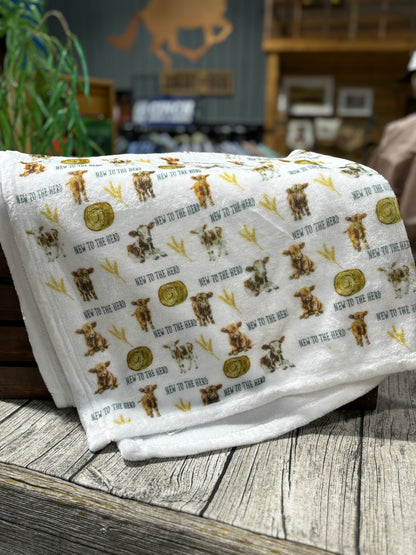 New to the Herd Calf Baby Blanket