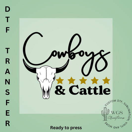 Cowboys & Cattle DTF Transfer