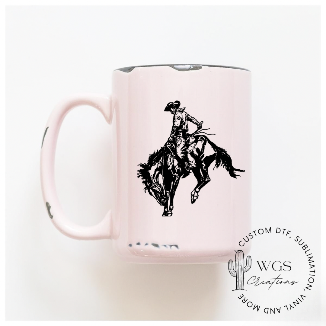 Vintage Bronc Rustic Mug
