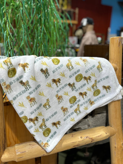 New to the Herd Horse Baby Blanket