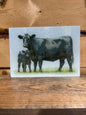 Cow Calf Glass Cutting Board
