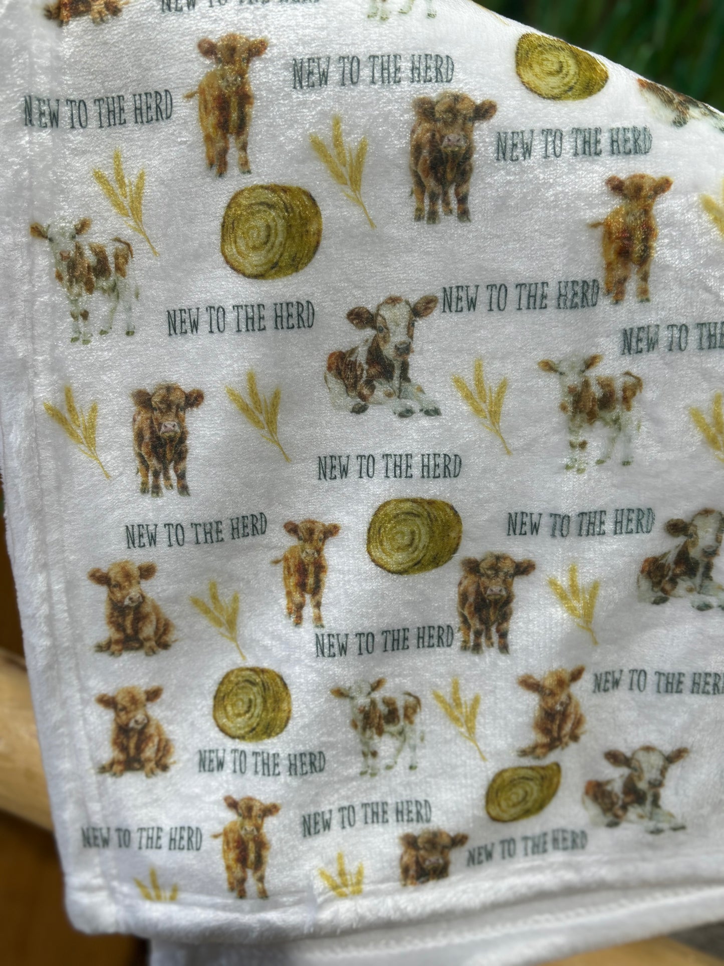 New to the Herd Calf Baby Blanket
