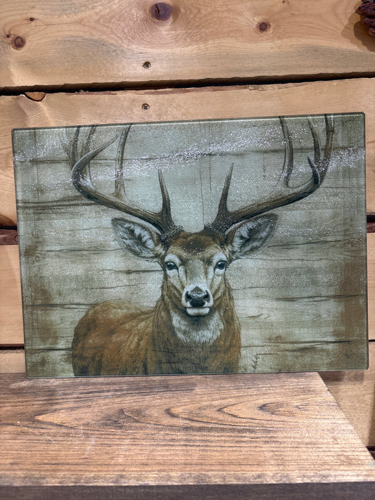Deer Glass Cutting Board
