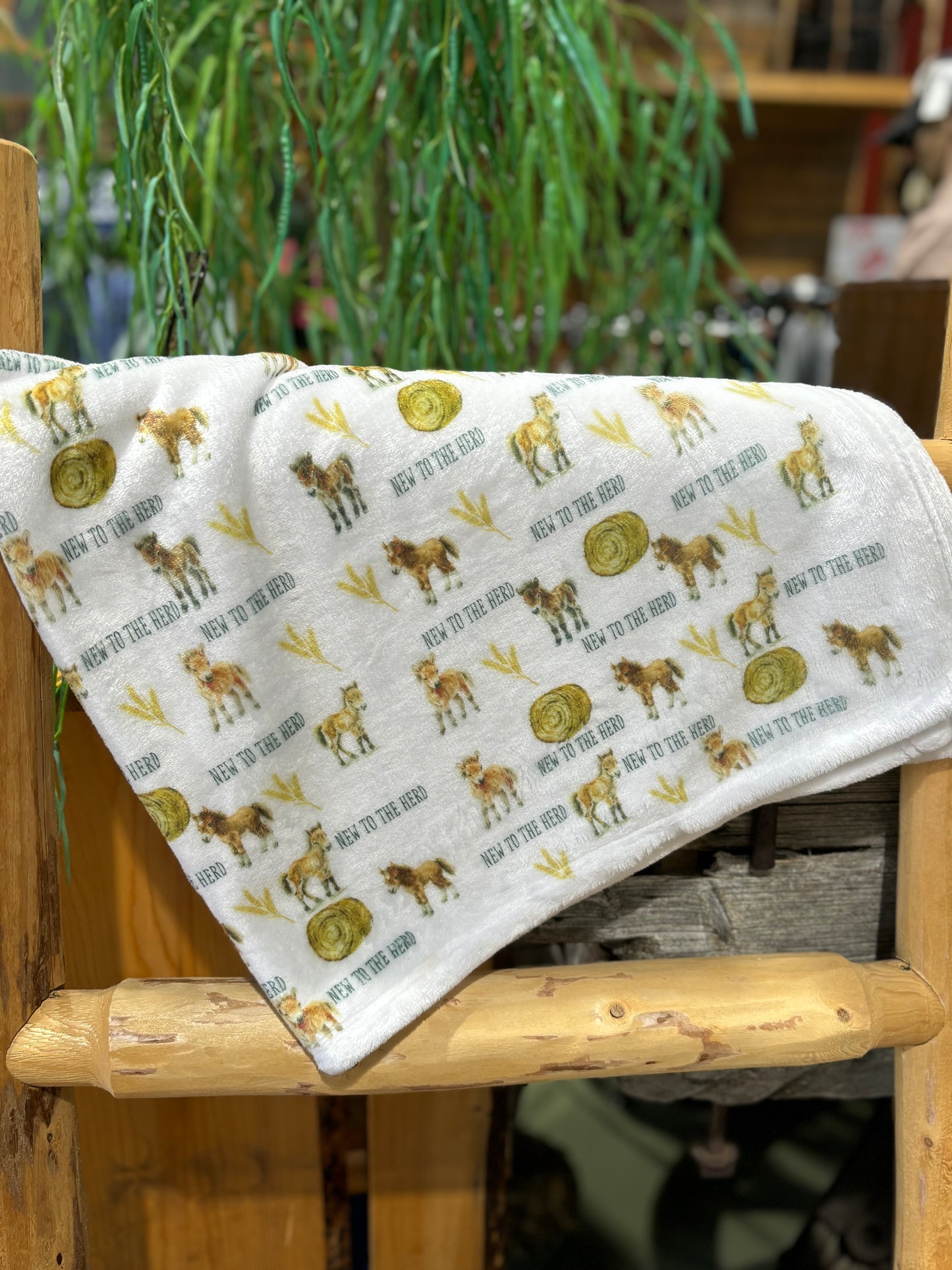 New to the Herd Horse Baby Blanket