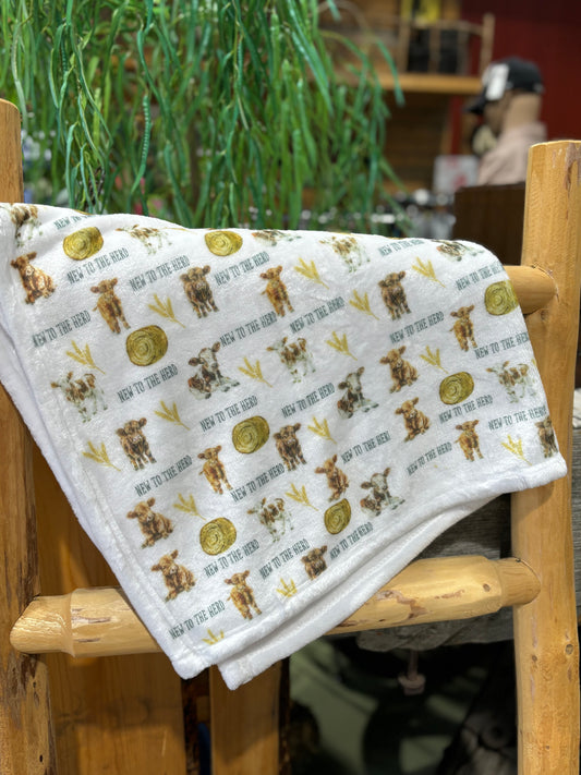 New to the Herd Calf Baby Blanket