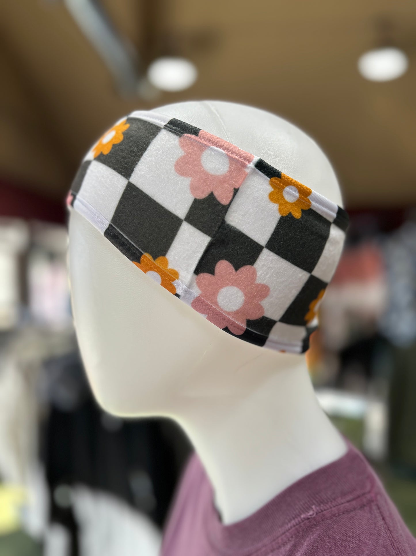 Floral Checkered Earband