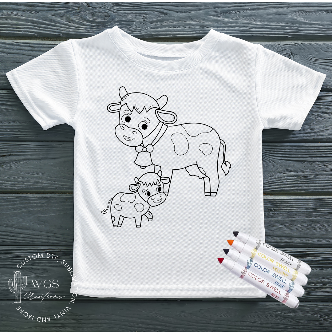 Cow Coloring Shirt