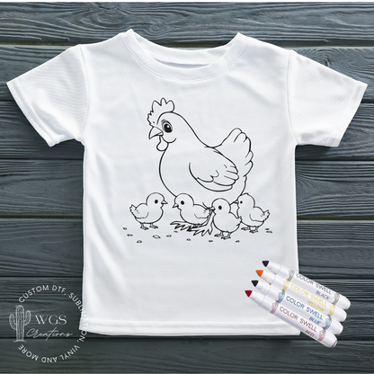 Chickens Coloring Shirt