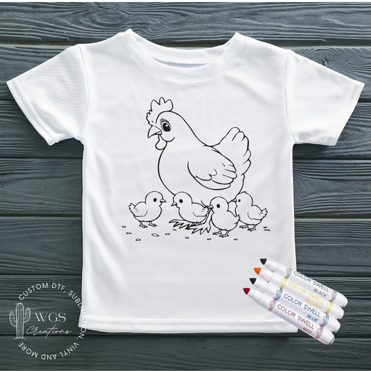 Chickens Coloring Shirt