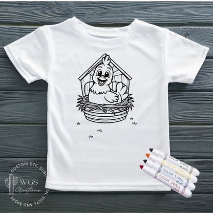 Chicken Coloring Shirt