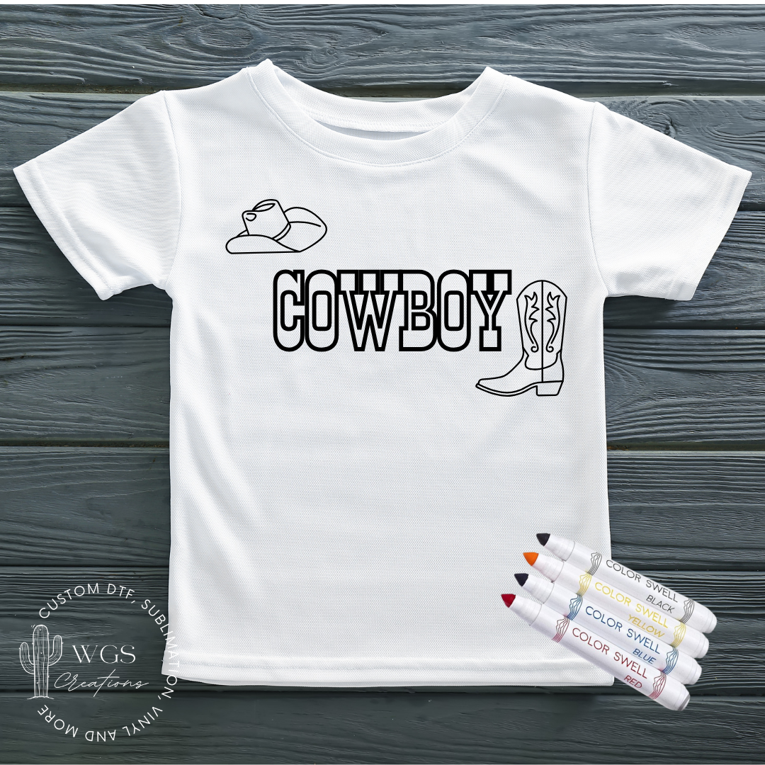 Cowboy Coloring Shirt