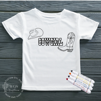 Cowgirl Coloring Shirt