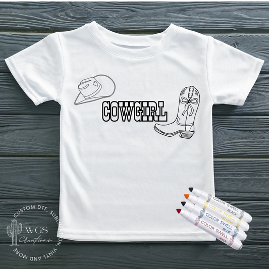 Cowgirl Coloring Shirt