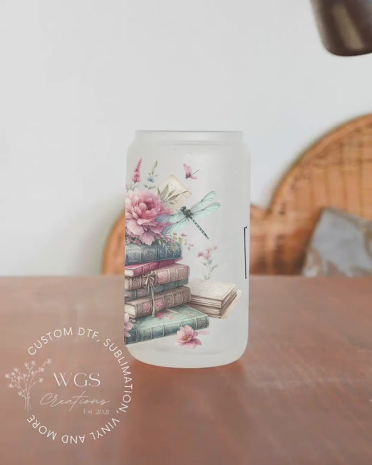 Shh I’m Reading 16oz Frosted Glass can