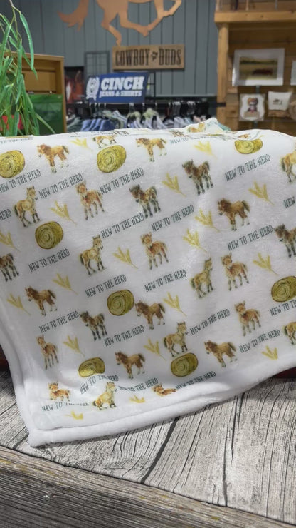 New to the Herd Horse Baby Blanket